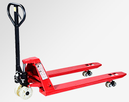 手動(dòng)液壓搬運(yùn)車(chē)的手柄操作貨物搬運(yùn)